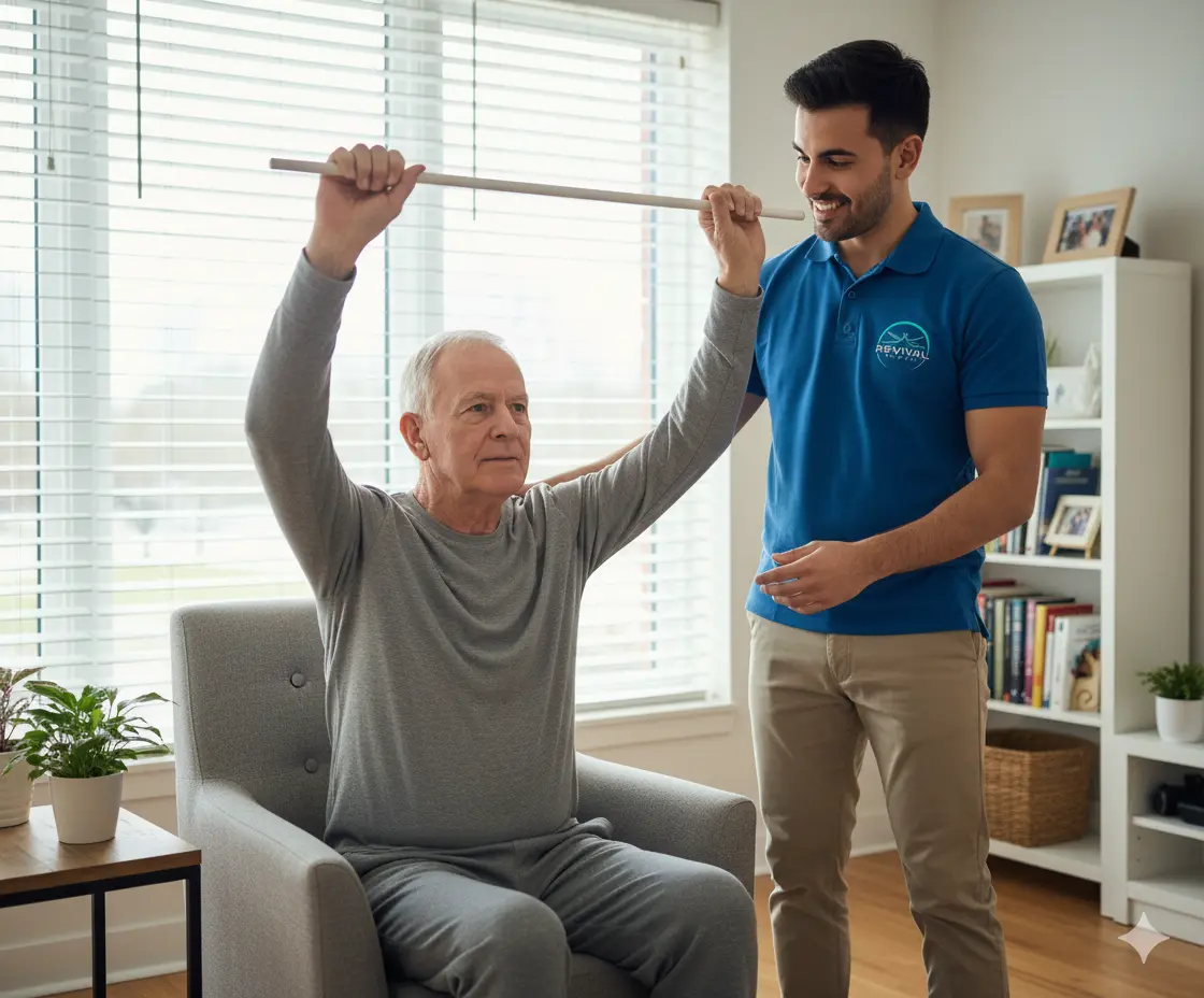 Functional exercise during a physiotherapy session